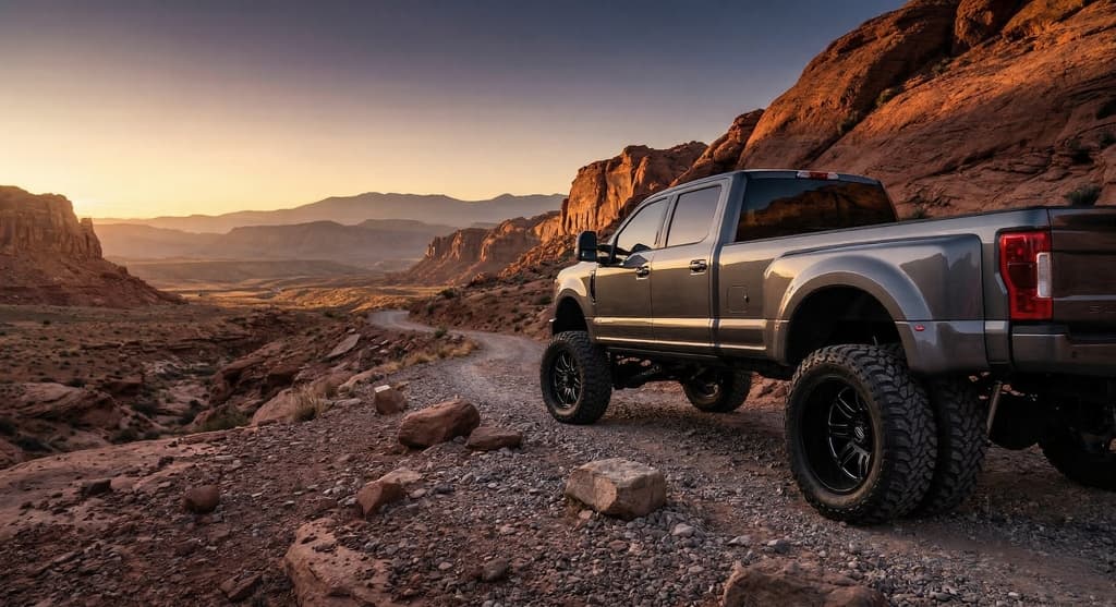 Ford Super Duty truck in the desert